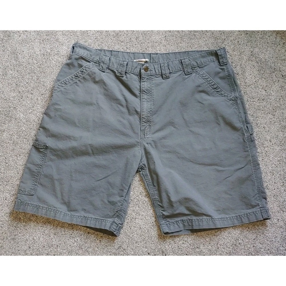 Carhartt B147 FAT Mens Gray Canvas Carpenter Utility Work Shorts Size 44